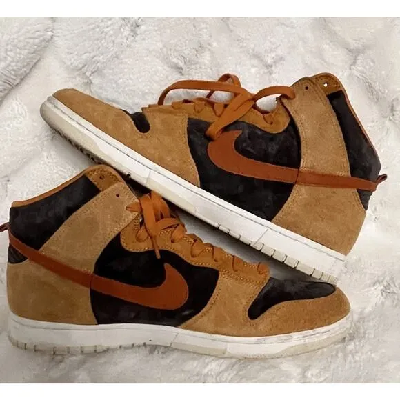 Nike Dunk High Retro Premium Dark Curry Russet Mens Shoes DD1401-200 Size 14