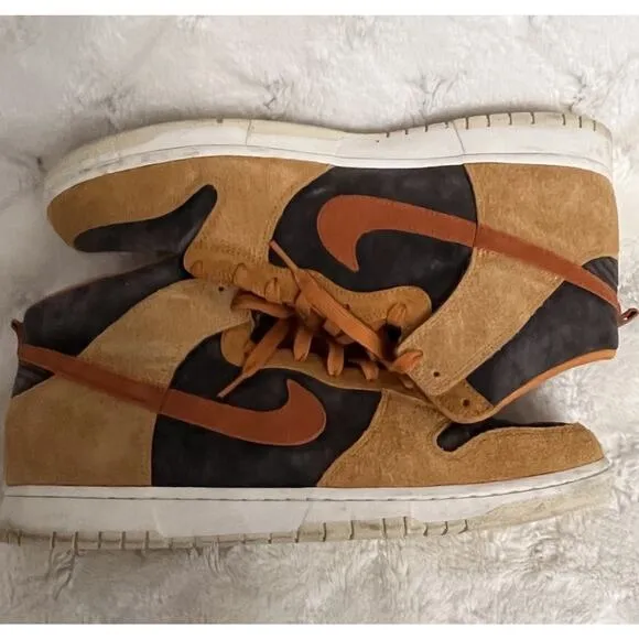 Nike Dunk High Retro Premium Dark Curry Russet Mens Shoes DD1401-200 Size 14