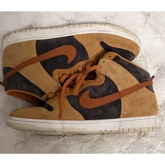 Nike Dunk High Retro Premium Dark Curry Russet Mens Shoes DD1401-200 Size 14