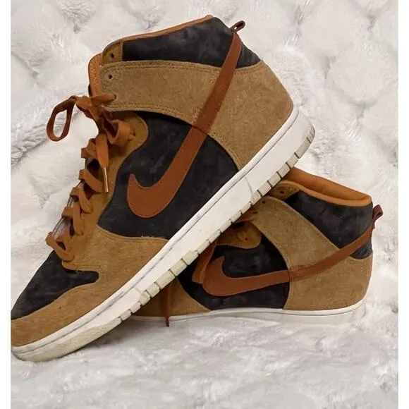 Nike Dunk High Retro Premium Dark Curry Russet Mens Shoes DD1401-200 Size 14