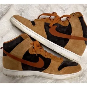 Nike Dunk High Retro Premium Dark Curry Russet Mens Shoes DD1401-200 Size 14