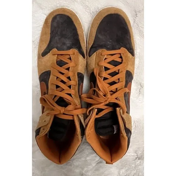 Nike Dunk High Retro Premium Dark Curry Russet Mens Shoes DD1401-200 Size 14