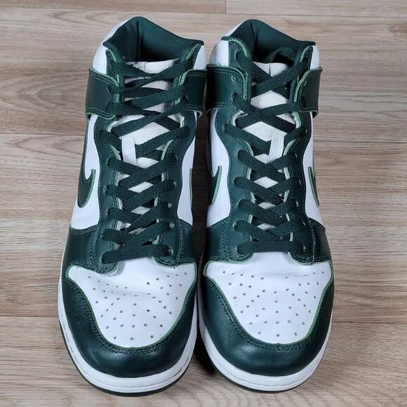 Nike Dunk High SP Shoes Mens Size 8.5 Spartan Green Michigan Sneakers CZ8149-100