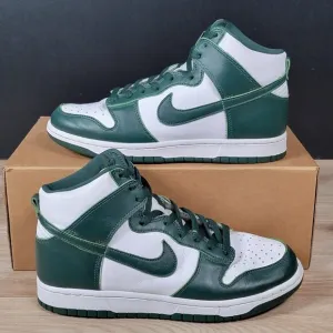Nike Dunk High SP Shoes Mens Size 8.5 Spartan Green Michigan Sneakers CZ8149-100