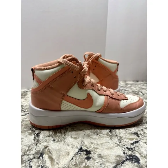 Nike Dunk High Up Shoes Sail/Crimson Bliss DH3718-107 Women's Size 9