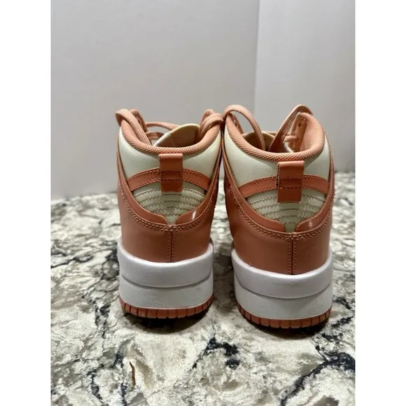 Nike Dunk High Up Shoes Sail/Crimson Bliss DH3718-107 Women's Size 9