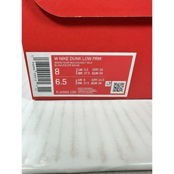 Nike Dunk Low Premium Vintage Red Size 8W FJ4555-100 IN HAND READY TO SHIP