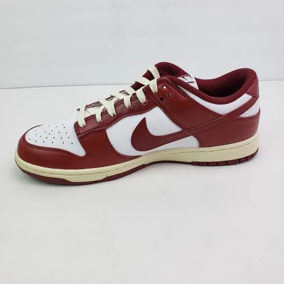 Nike Dunk Low Premium Womens Sz 11.5 Mens Sz 10 Vintage Team Red Sneaker Shoes