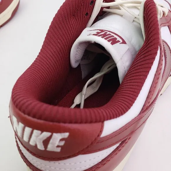 Nike Dunk Low Premium Womens Sz 11.5 Mens Sz 10 Vintage Team Red Sneaker Shoes