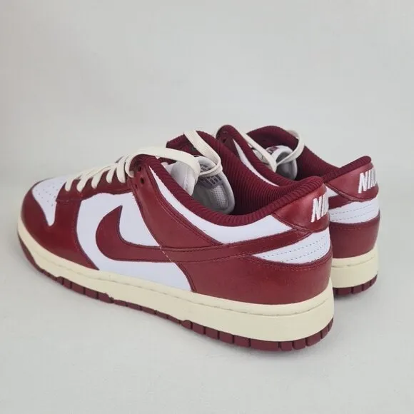 Nike Dunk Low Retro Premium White Red Women Shoes Sneakers Size 11