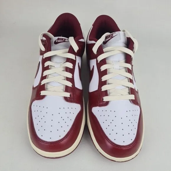 Nike Dunk Low Retro Premium White Red Women Shoes Sneakers Size 11