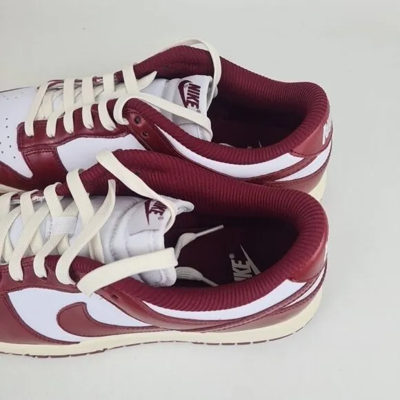 Nike Dunk Low Retro Premium White Red Women Shoes Sneakers Size 11