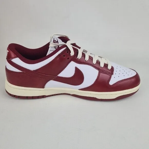Nike Dunk Low Retro Premium White Red Women Shoes Sneakers Size 11