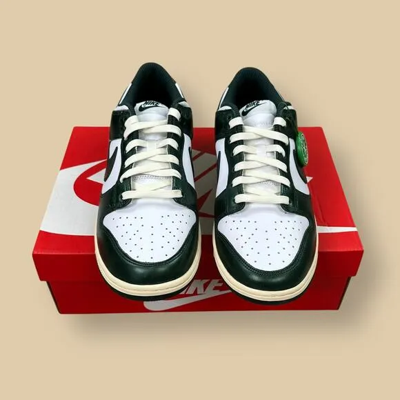 Nike Dunk Low Vintage Green White Shoes DQ8580-100 NWT Mens 10.5