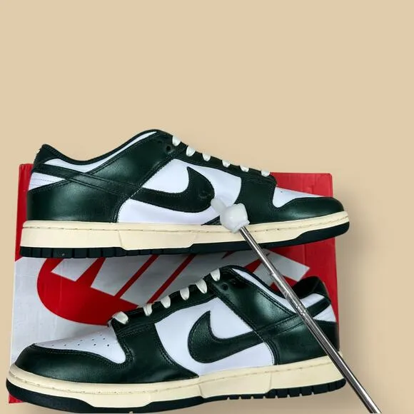 Nike Dunk Low Vintage Green White Shoes DQ8580-100 NWT Mens 10.5