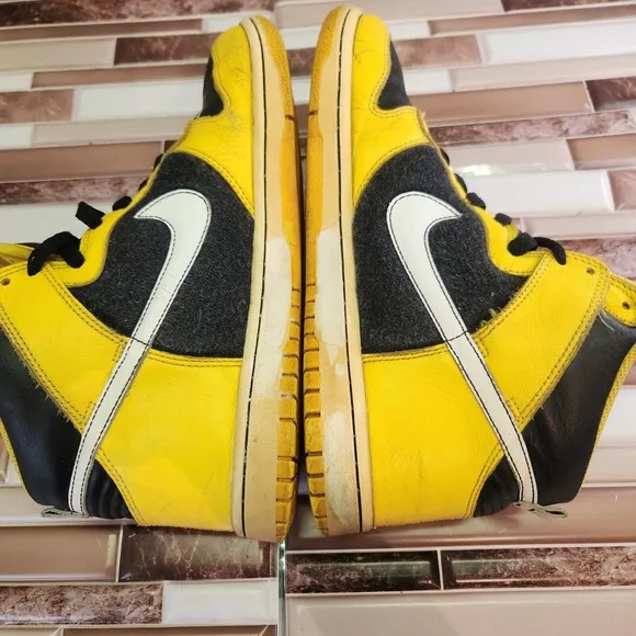 Nike Dunks High Mens 8.5 Maize Yellow Vintage 2006 Basketball Shoes 309432-711