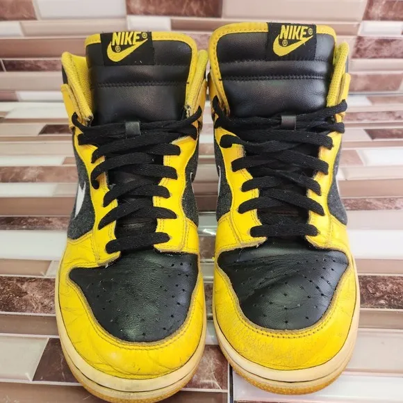 Nike Dunks High Mens 8.5 Maize Yellow Vintage 2006 Basketball Shoes 309432-711