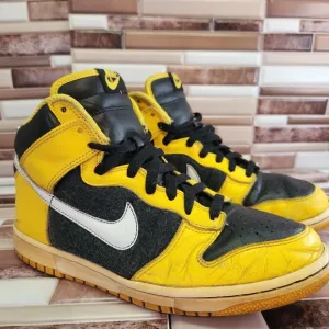 Nike Dunks High Mens 8.5 Maize Yellow Vintage 2006 Basketball Shoes 309432-711