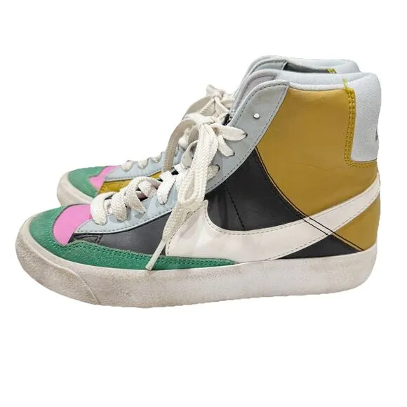 Nike FJ2952-001 Blazer Mid '77 SE D Hi Top Multicolor Shoes Youth 3.5