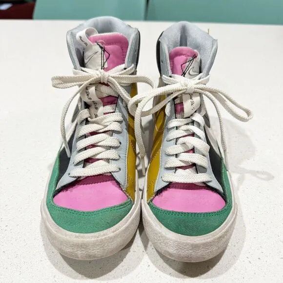 Nike FJ2952-001 Blazer Mid '77 SE D Hi Top Multicolor Shoes Youth 3.5