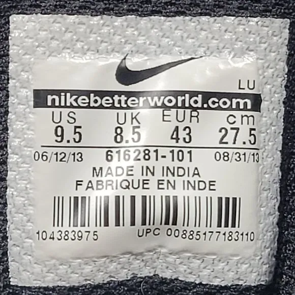 Nike Force Mid Top Black Metallic Silver Men's Shoes 616281-101 US Size 9.5