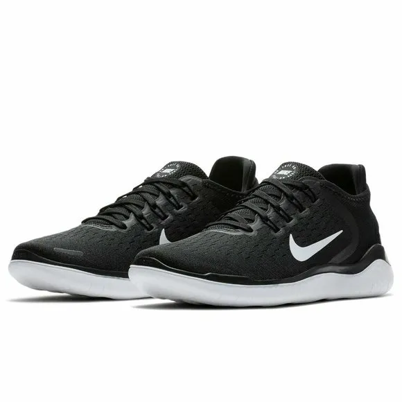 Nike Free RN 2018 Low Top Womens Running Shoes Black White 942837-001 NEW Multi