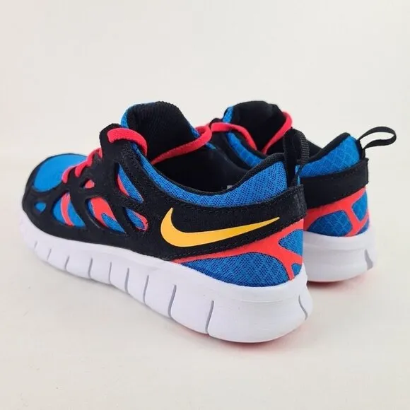 Nike Free Run 2 Blue Running Shoes Sneakers Boys Size 7 Y = 8.5 Wmns
