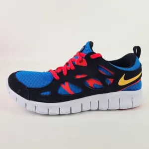 Nike Free Run 2 Blue Running Shoes Sneakers Boys Size 7 Y = 8.5 Wmns