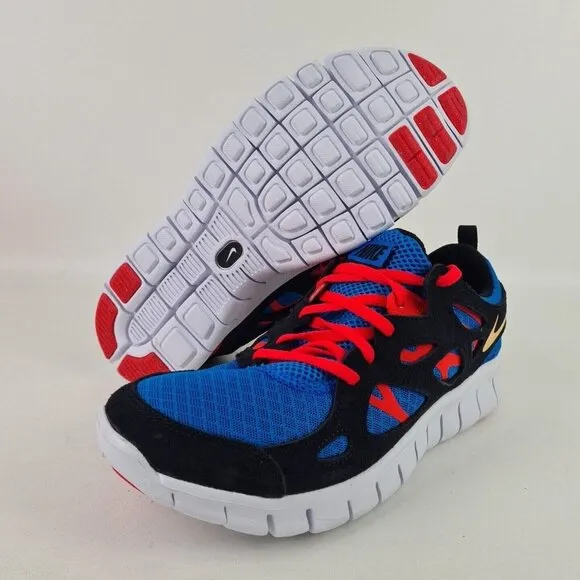 Nike Free Run 2 Blue Running Shoes Sneakers Boys Size 7 Y = 8.5 Wmns