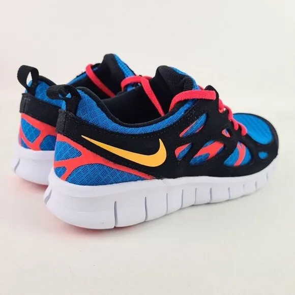Nike Free Run 2 Blue Running Shoes Sneakers Boys Size 7 Y = 8.5 Wmns