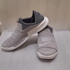 Nike Gray Suede Benassi Slip On Shoes