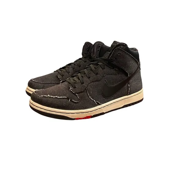 Nike High-Top Sneakers in Black and Cream