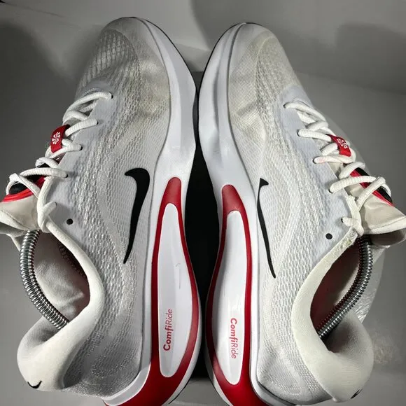 Nike Journey Run Mens Size 12 Running Shoes White Red Sneakers Walking Gym Jog