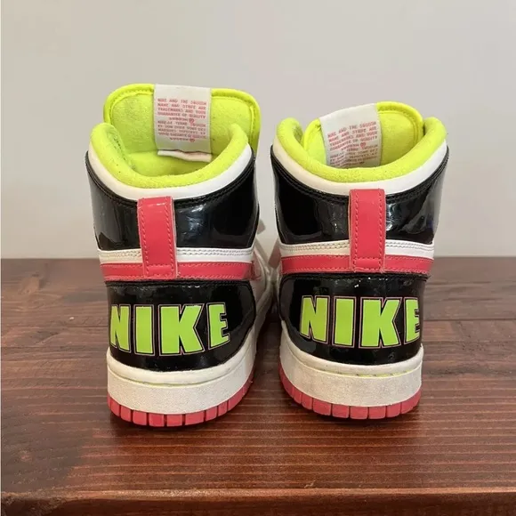 NIKE Kid Youth Sneakers Shoes Dunk High Top White Size 7Y 344578-100 2009