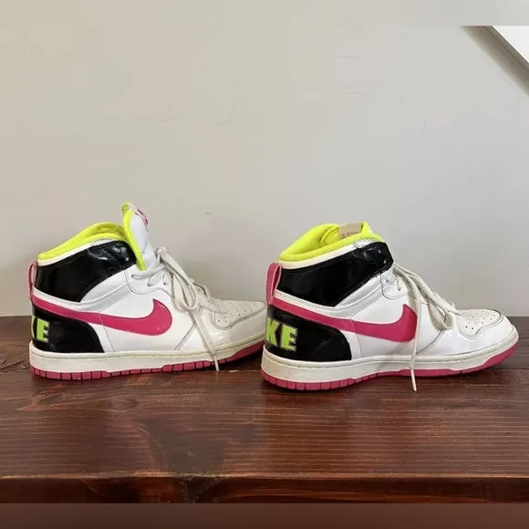 NIKE Kid Youth Sneakers Shoes Dunk High Top White Size 7Y 344578-100 2009