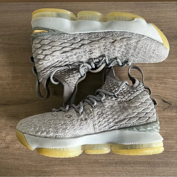 Nike Lebron 15 GS City Edition Wolf Grey Basketball Shoes #964