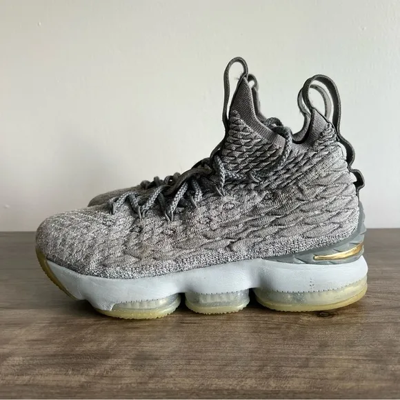 Nike Lebron 15 GS City Edition Wolf Grey Basketball Shoes #964