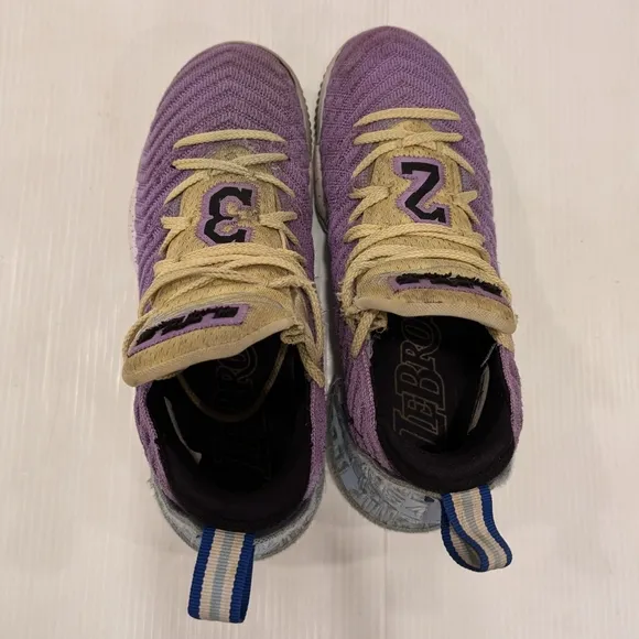 NIKE Lebron 16 Laker's Heritage CK4765 500 purple high top shoes sneakers size 9