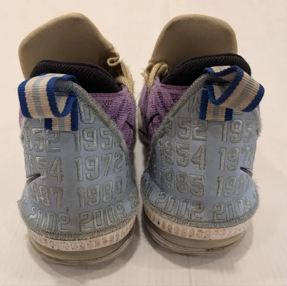 NIKE Lebron 16 Laker's Heritage CK4765 500 purple high top shoes sneakers size 9