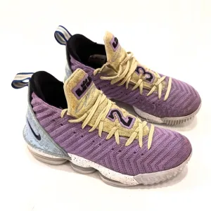 NIKE Lebron 16 Laker's Heritage CK4765 500 purple high top shoes sneakers size 9
