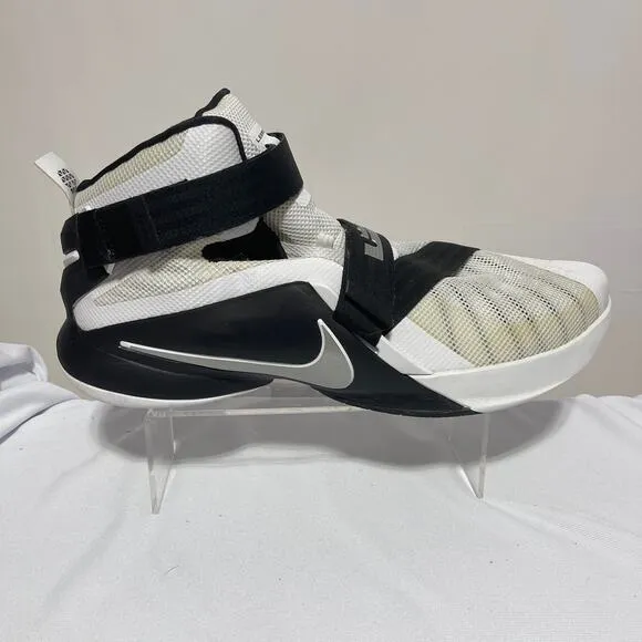 Nike Lebron James Zoom Soldier IX TB Basketball Hi Top Shoes Mens 18 Black White