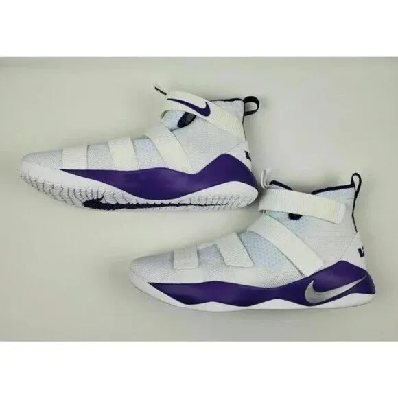 Nike Lebron XI 11 TB Hi Basketball Shoes Mens Size 17.5 White Purple 943155-117
