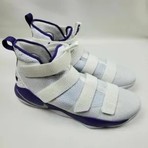 Nike Lebron XI 11 TB Hi Basketball Shoes Mens Size 17.5 White Purple 943155-117