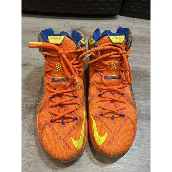 Nike Lebron XII 12 SIX MERIDIANS‎ Hyper Crimson Volt SIZE 10