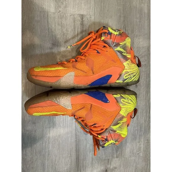 Nike Lebron XII 12 SIX MERIDIANS‎ Hyper Crimson Volt SIZE 10