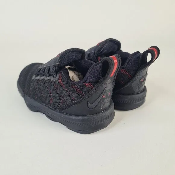 Nike LeBron XVI Toddler Shoes Basketball Black Sneakers