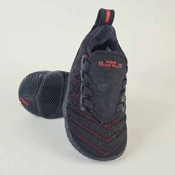 Nike LeBron XVI Toddler Shoes Basketball Black Sneakers