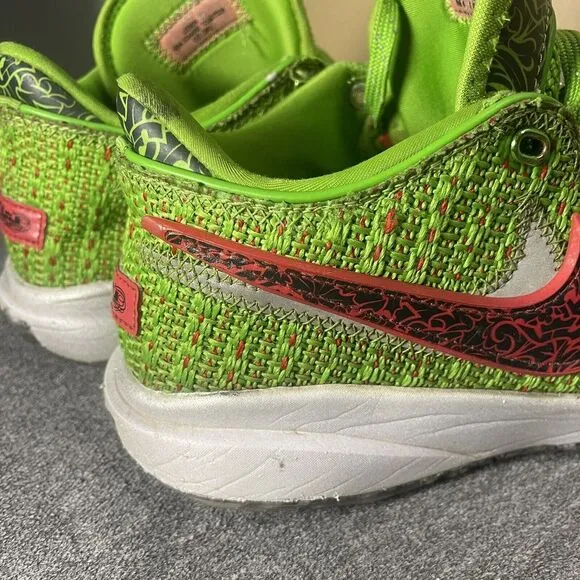 Nike‎ Lebron XX 20 GS Stocking Stuffer Shoes Grinch Youth US 7Y DQ8646-300