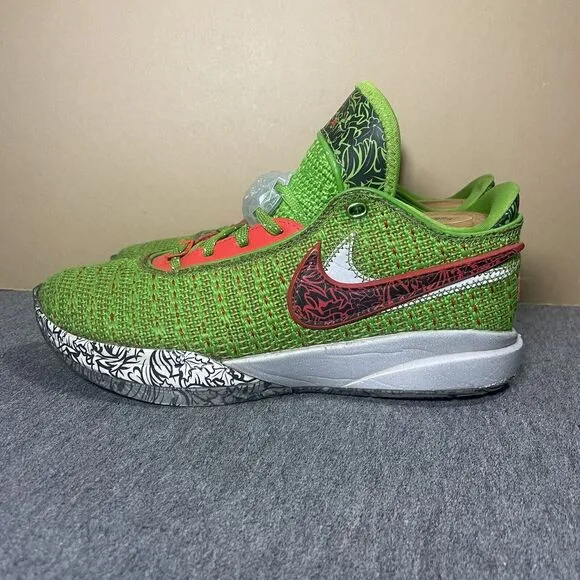 Nike‎ Lebron XX 20 GS Stocking Stuffer Shoes Grinch Youth US 7Y DQ8646-300