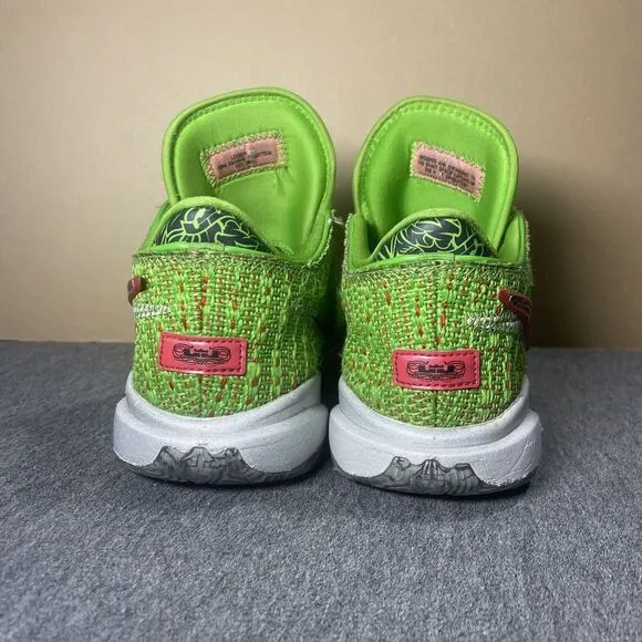 Nike‎ Lebron XX 20 GS Stocking Stuffer Shoes Grinch Youth US 7Y DQ8646-300